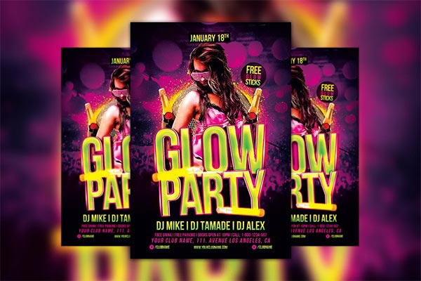 25+ Glow Party Flyer Templates – Free & Premium PSD, Vector, EPS, PNG, EPS, Word, Doc, Indesign Formats Download
